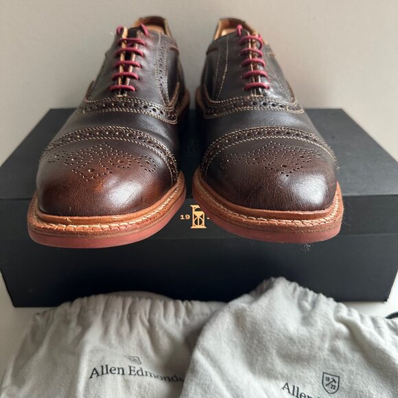 Allen Edmonds Strandmok Cap-toe Oxford - Brown - Size 14D - Picture 3 of 9
